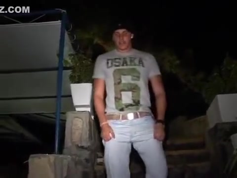 two str8 hotties jerk for an ugly tranny