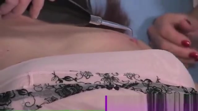 Cruel dominatrix punishing crossdresser