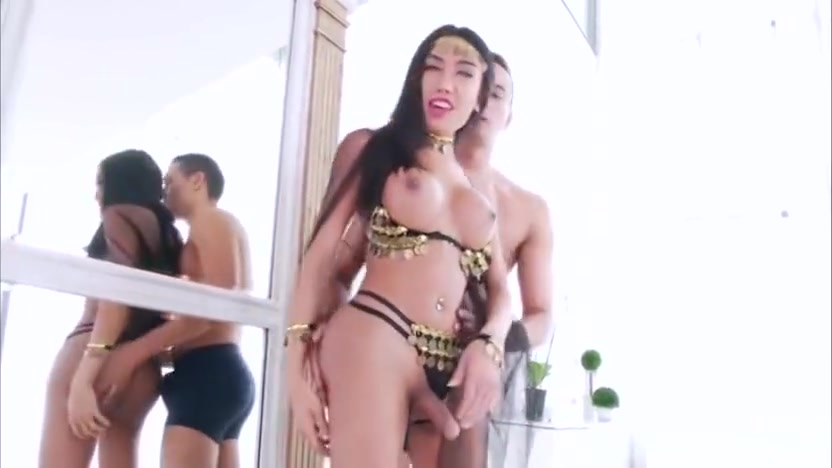 Hot transsexual bareback and cumshot
