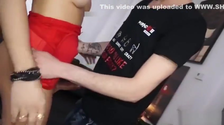 Hot shemale foursome and cumshot