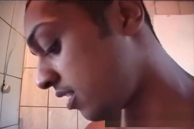 Shemale gets fucked in the bathroom