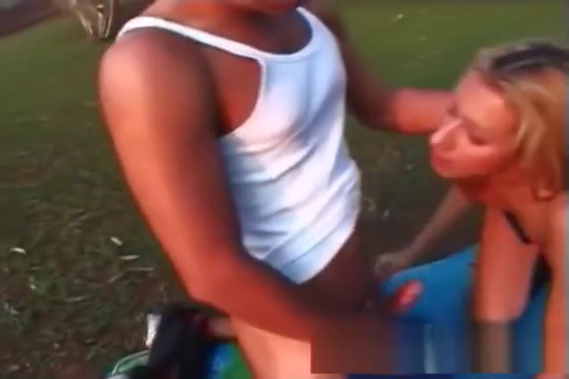 Slutty shemale playing with 2 cocks