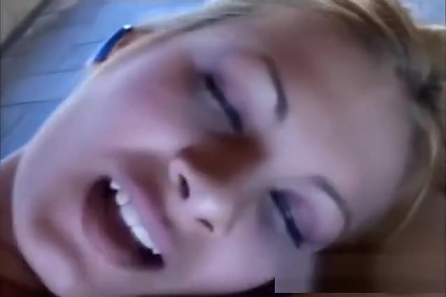 Blonde shemale gets poked by a guy