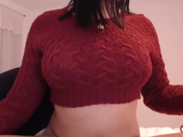 Cute tgirl with nice boobs and a thick cock!