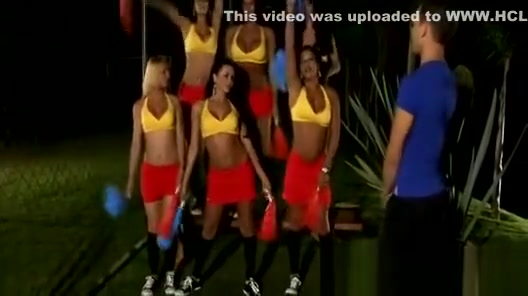 Brazilian tranny cheerleaders in uniform