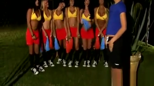 Brazilian tranny cheerleaders in uniform