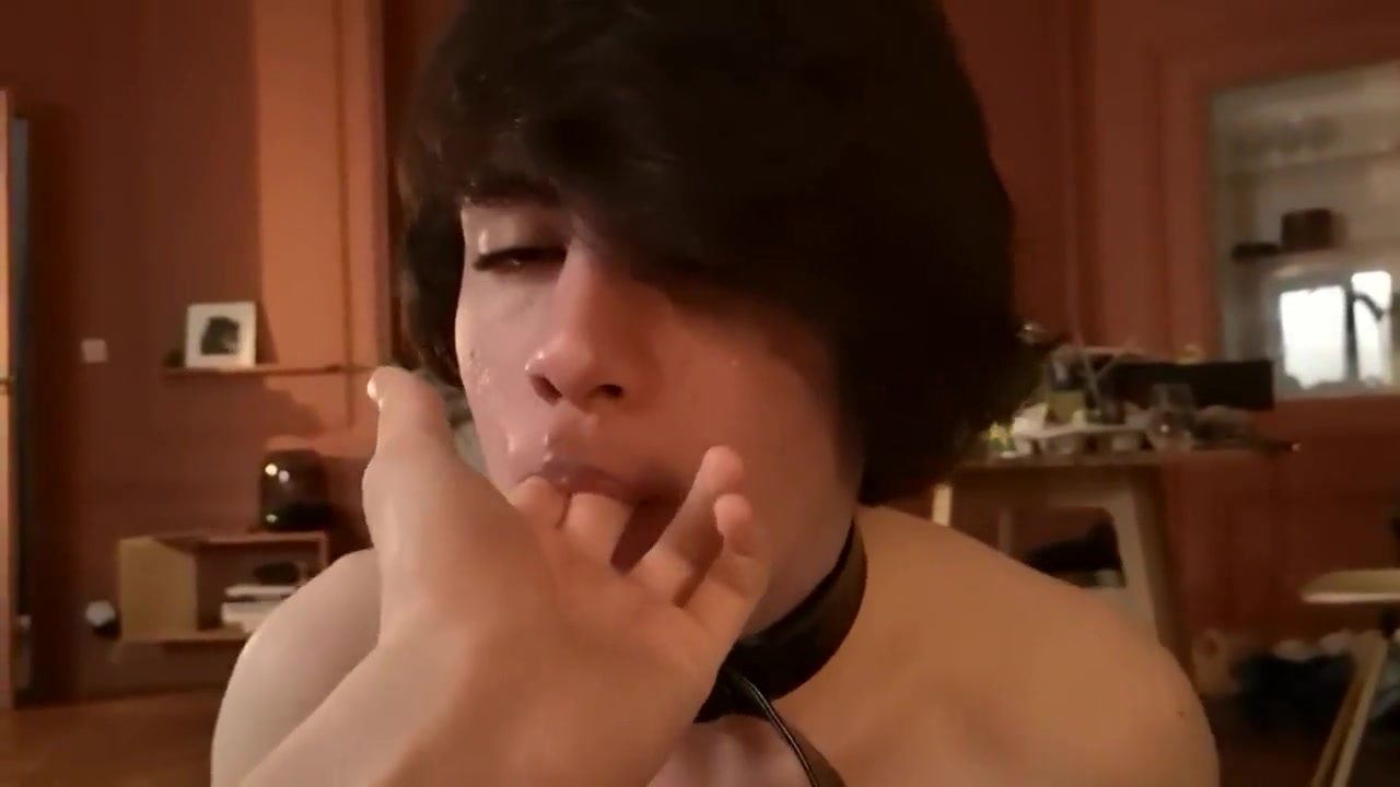 Cute & Lewd Emo Femboy Blowjob and deep throat