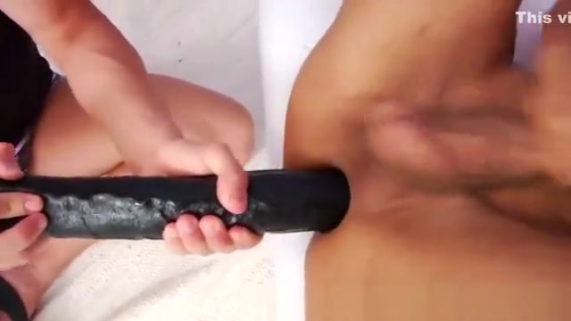 Titted shemale jerks during toying