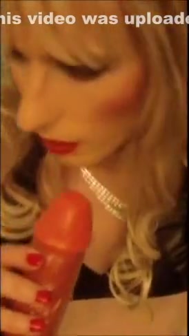 Amateur cute CD licks a toy