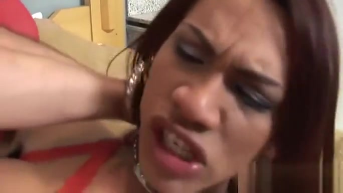 Latina tranny gets her ass slammed
