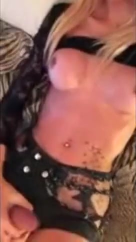 Hot blonde TS selfie
