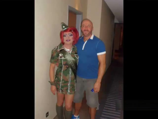 Crossdresser sucks cock