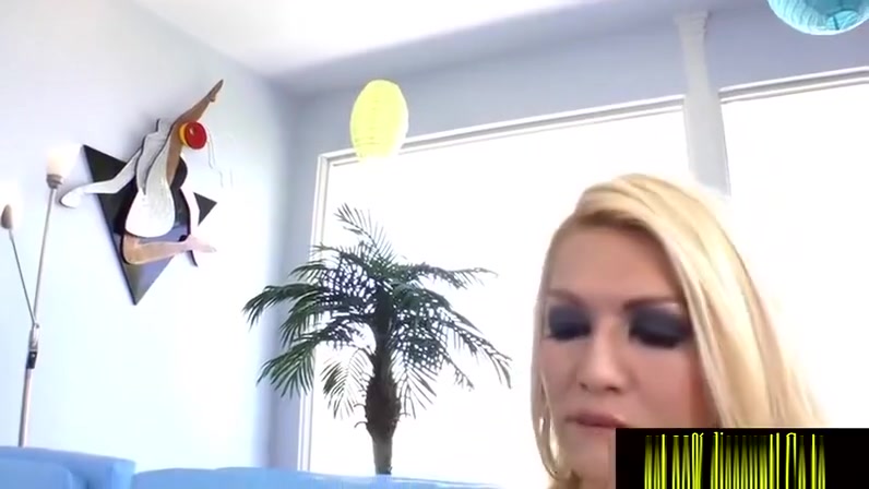Blonde TS shemale fucking petite female