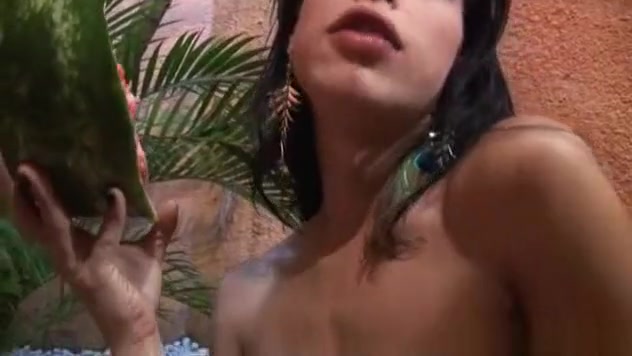 Yris Schimit Masturbating With Watermelon