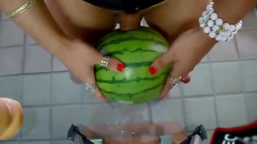 crossdresser watermelon fuck
