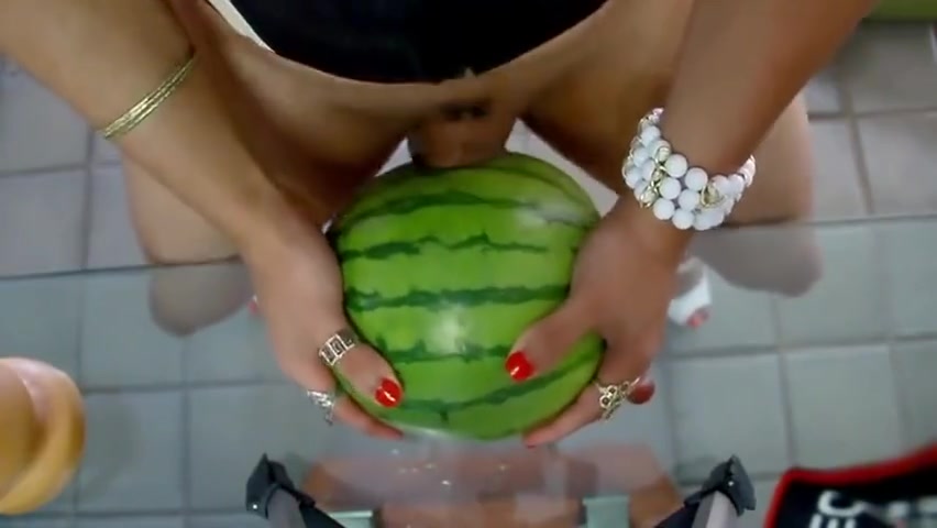 crossdresser watermelon fuck