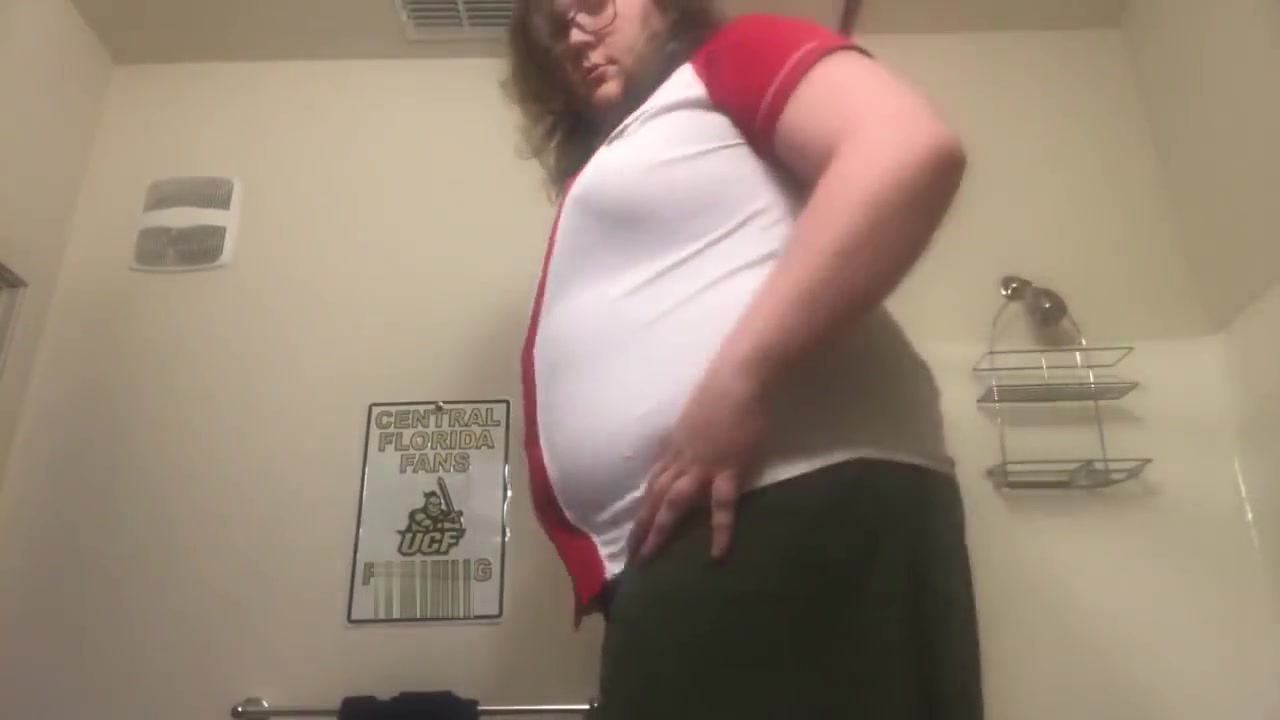 MTF Trans BBW stripteases and jiggles her fat