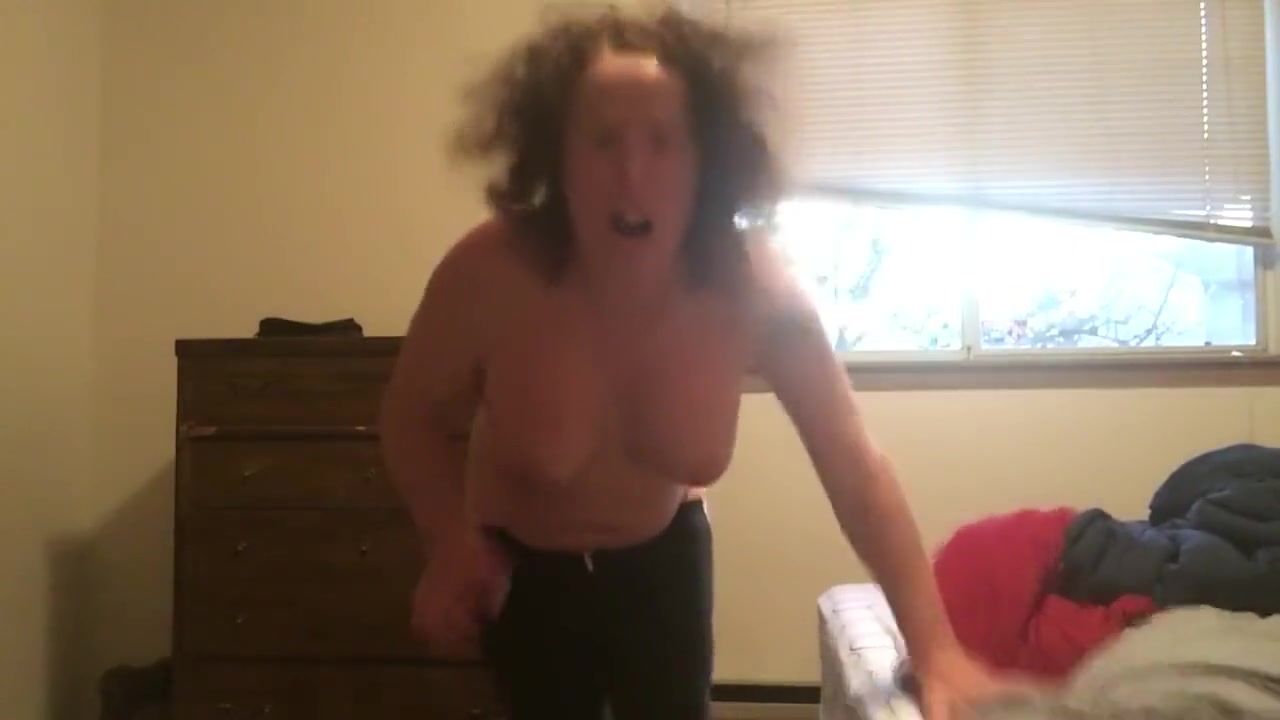 Transgender MtF self spank intense prostate orgasm