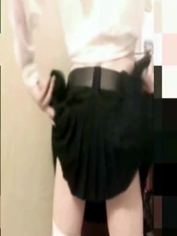 Sissy schoolgurl Crossdresser sucks and fucks dildos
