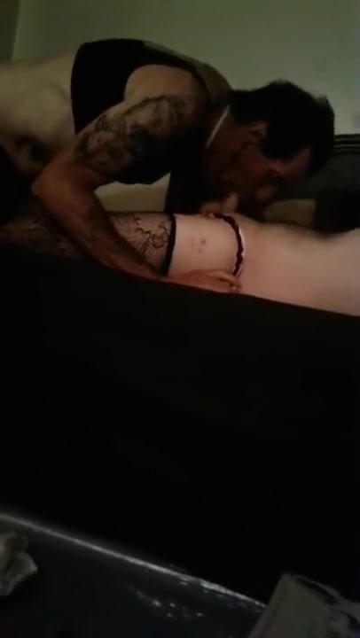 suckinng my Step sisters boy friends cock cross dressed while she records us
