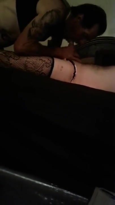 suckinng my Step sisters boy friends cock cross dressed while she records us