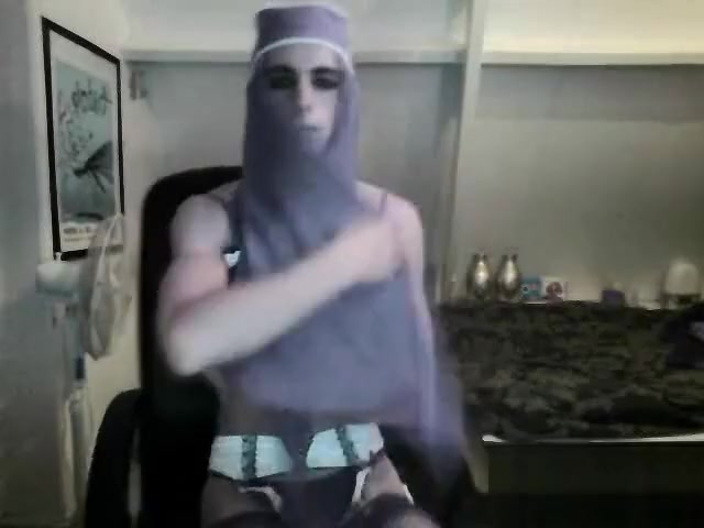 Crossdresser shows body