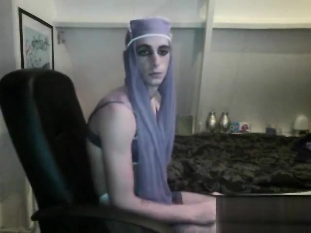 Crossdresser shows body
