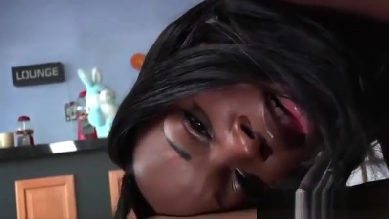 Ebony Tgirl Genesis makes pleasure in solo with dildo sex toys