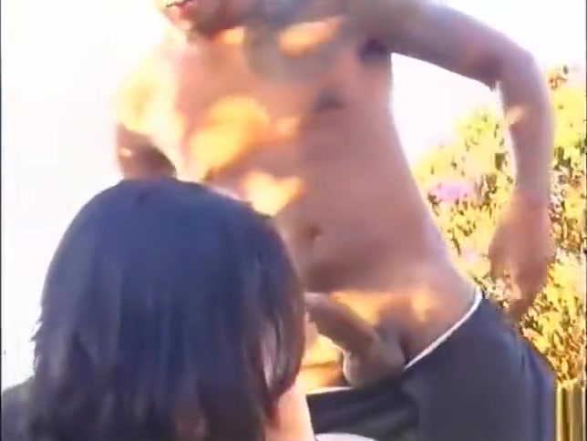 Nasty Tranny With Perky Boobs Fucked Outdoor