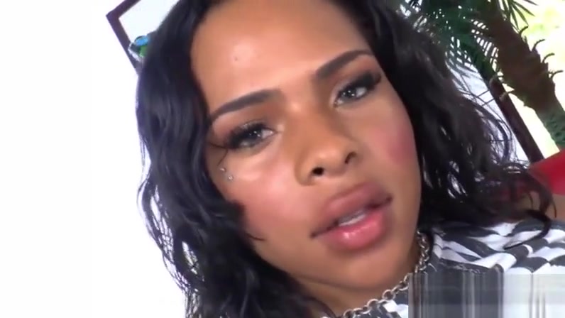 Black tgirl tugs cock and toys ass