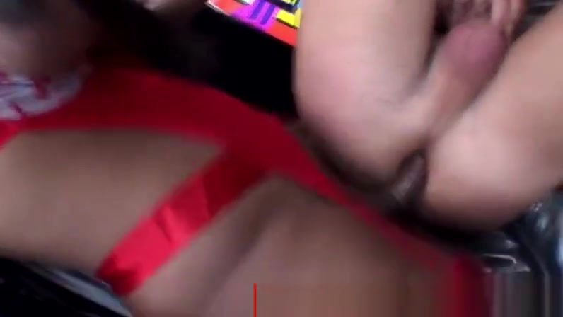 Deep fucking from a brunette latina tranny