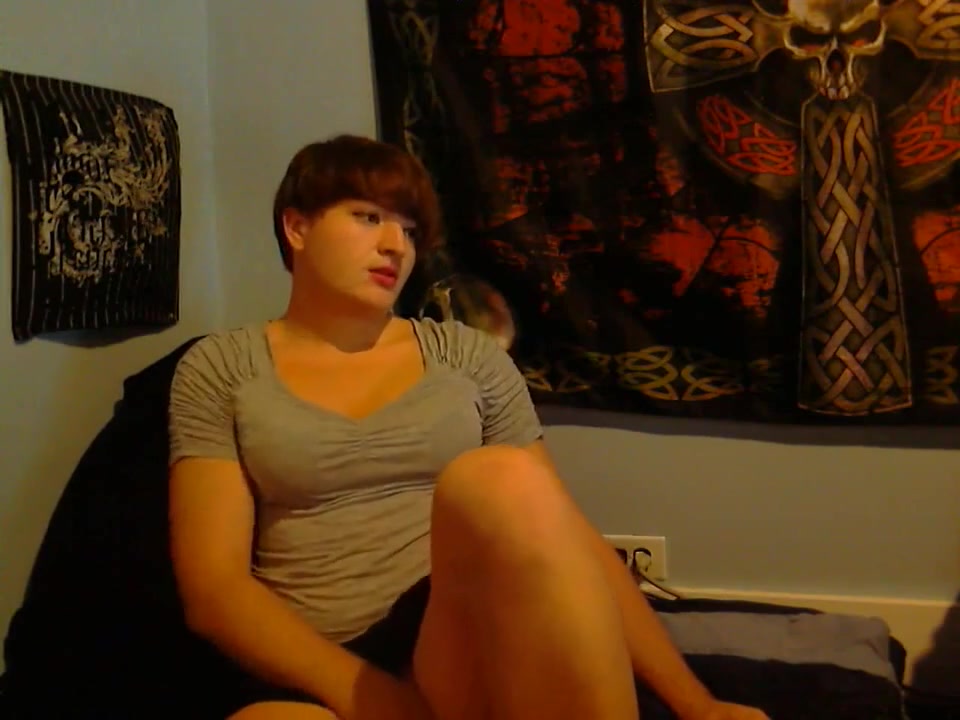 FLEXIBLE TGIRL ANAL FINGERING, HAS MASSIVE ORGASM, EATS CUM!! - 2014