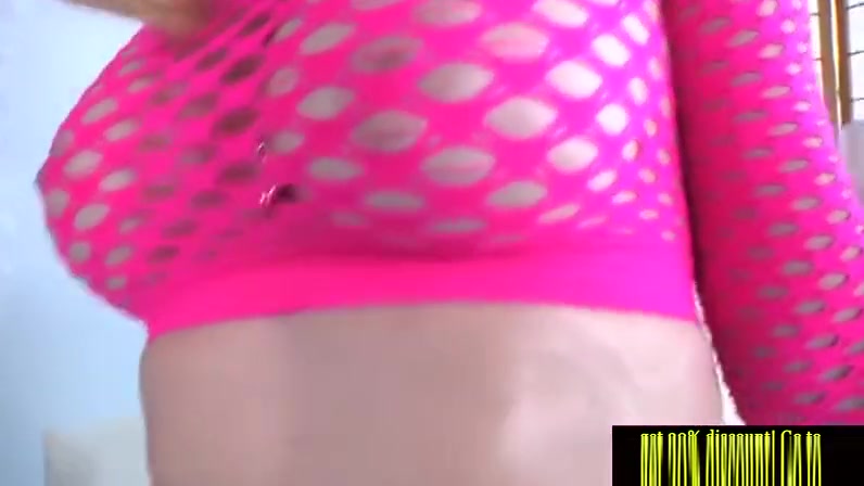A transsexual in lingerie puts her stiff cock backwards