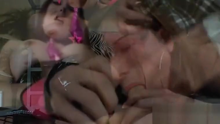 2 naughty shemales in stockings in a hot mutual cock sucking