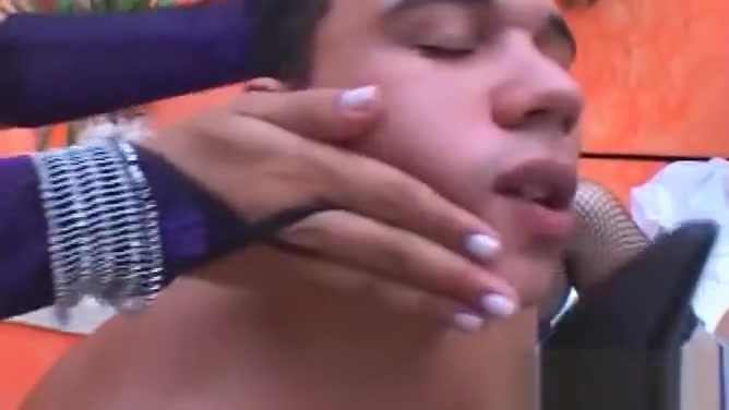 Horny shemale Adryana Suzuki anal 3some