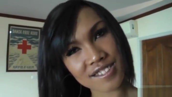 Tight bodied ladyboy Den jacks off cock