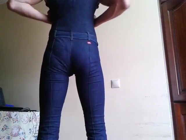 Samira Bianka Denim Catsuit Strip