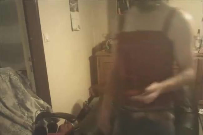 CD exhib at home and Cum licking on a plate