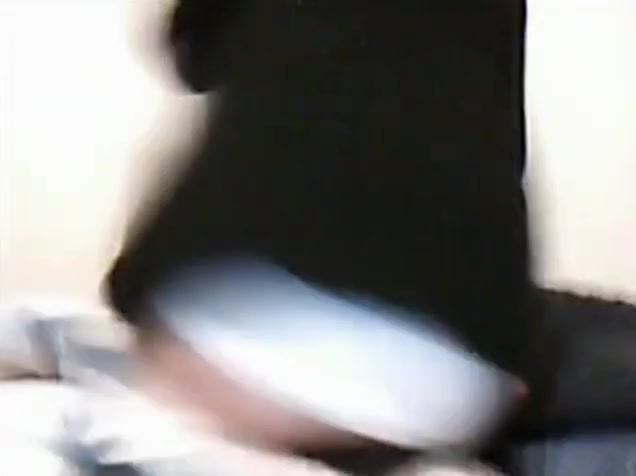 Pale tgirl wearing a plaid skirt masturbates for the cam