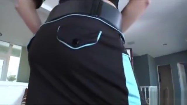Sexy TS cop fucks male thug