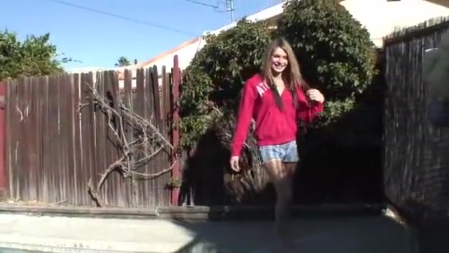 Tgirl Kelly Shore Solo Poolside