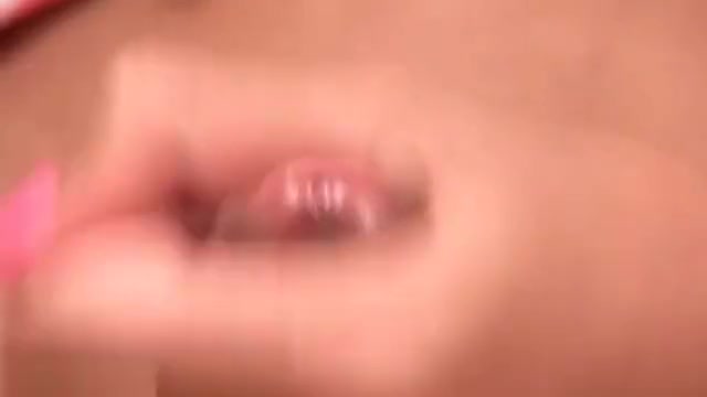 Brunette teen 18+ jerks off her sweet dick in lingerie