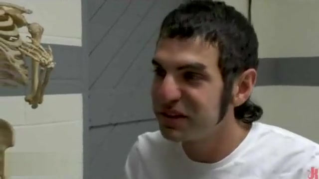 Guy licks feet to busty tranny in clinic
