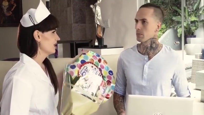 TS nurse Natalie have anal sex her man with a hard cock