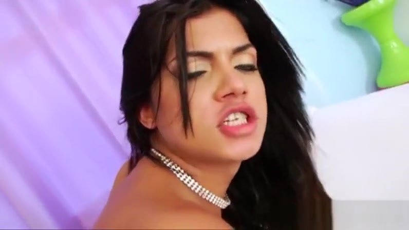 Gorgeous shemale babe Beatrice Velmont gets anal drilled by a stud cock