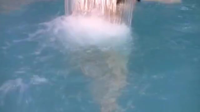 Adriana Rodrigues tugs her big cock in the pool