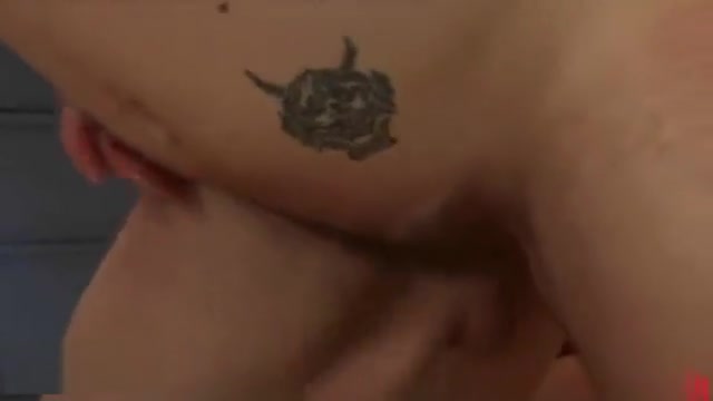 Tranny fucks bound huge dicked guy in bed
