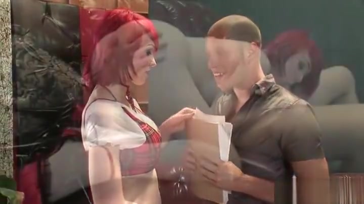 Red haired TS Sarina Valentina anal fuck