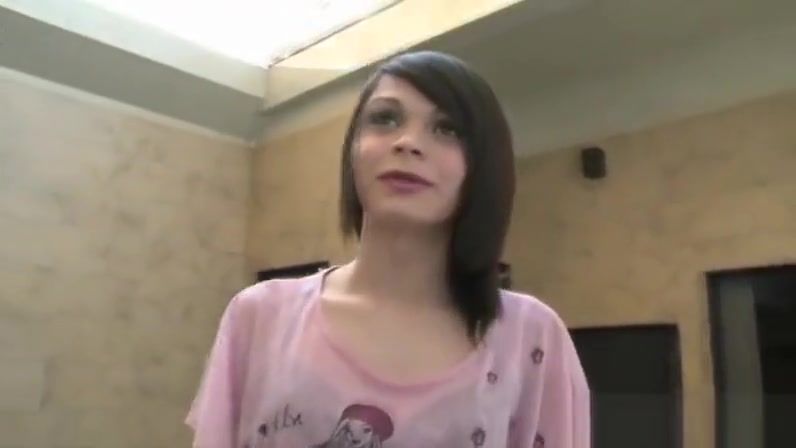 Tranny teen 18+ Gabriella Andrade gets a fat cock rammed up her ass