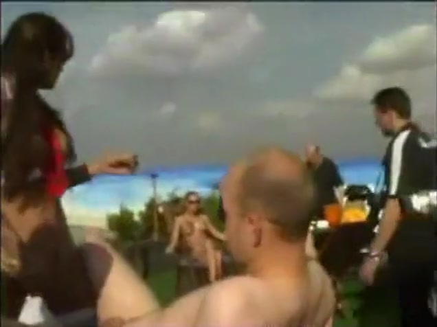 Amateur group sex with Tgirls outdoor